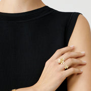 Frivole Twin Flower Diamond Ring