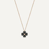 Latisha Black Flower Pendant