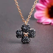 Latisha Black Flower Pendant