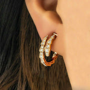 Serpenti Viper Full Pave Diamond Earrings