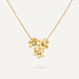 Frivole 3 Flowers Diamond Pendant
