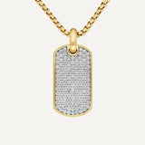 Chevron Tag Diamond Pendant