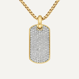 Chevron Tag Diamond Pendant
