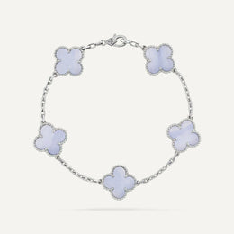Clover 5 Motifs Purple Bracelet