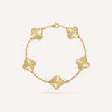 Clover 5 Motifs Bracelet Yellow Gold