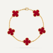 Clover 5 Motifs Scarlet Bracelet