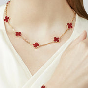 Clover 5 Motifs Scarlet Bracelet