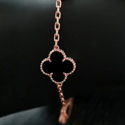 Clover 5 Motifs Onyx Bracelet