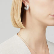 Pearlux Clover Hoops Earrings