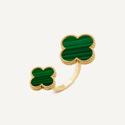 The Twin Alhambra Malachite Ring