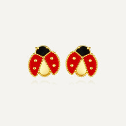Lady Bug Open Wings Earrings