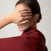 Juste Un Clou Nail Full Pave Double Diamond Ring