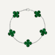 Clover 5 Motifs Malachite Bracelet