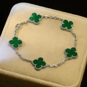 Clover 5 Motifs Malachite Bracelet