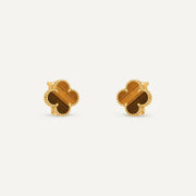 Clover Tiger Eye Earrings