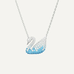 Swan Blue Diamond Pendant