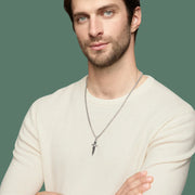 Waves Dagger Black Diamond Pendant