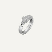Panthere Half Paved Diamond Ring