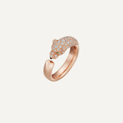 Panthere Half Paved Diamond Ring