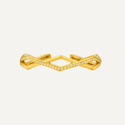 Zig Zag Stax Two Row Cuff Bracelet