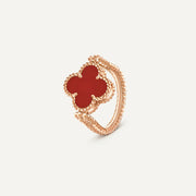 Scarlet Clover Reversible Ring