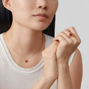 Scarlet Clover Reversible Ring