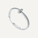 T1 Wide Diamond Hinged Bangle