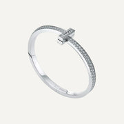 T1 Wide Diamond Hinged Bangle
