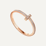 T1 Wide Diamond Hinged Bangle