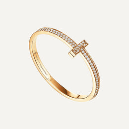 T1 Wide Diamond Hinged Bangle