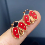 Lady Bug Open Wings Earrings