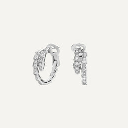 Serpenti Viper Full Pave Diamond Earrings